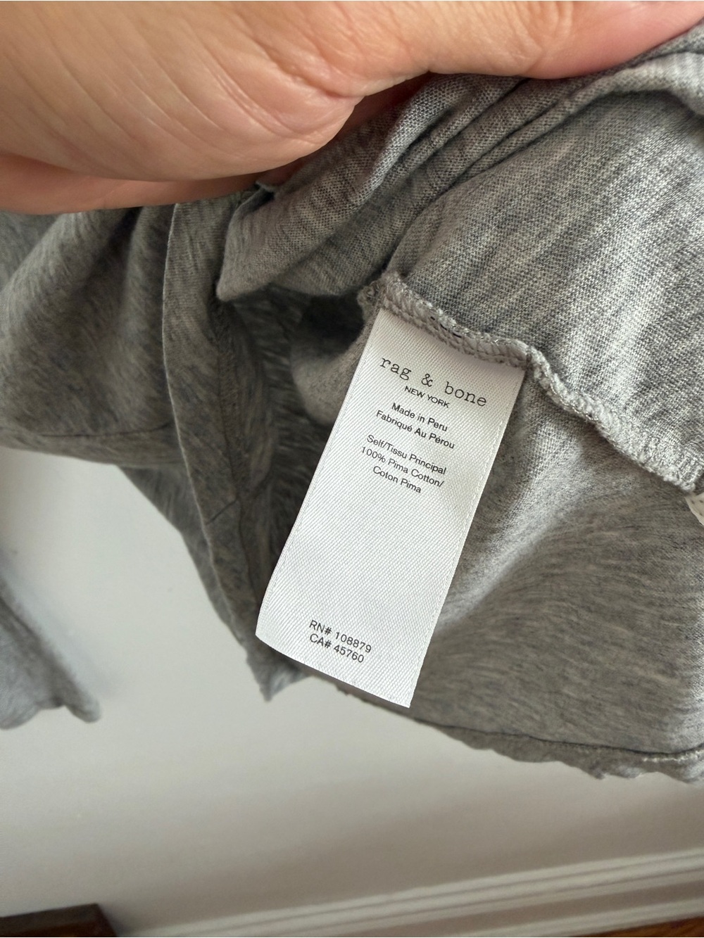 rag & bone Boxy Crop Pocket Long Sleeve - Picture 4 of 5